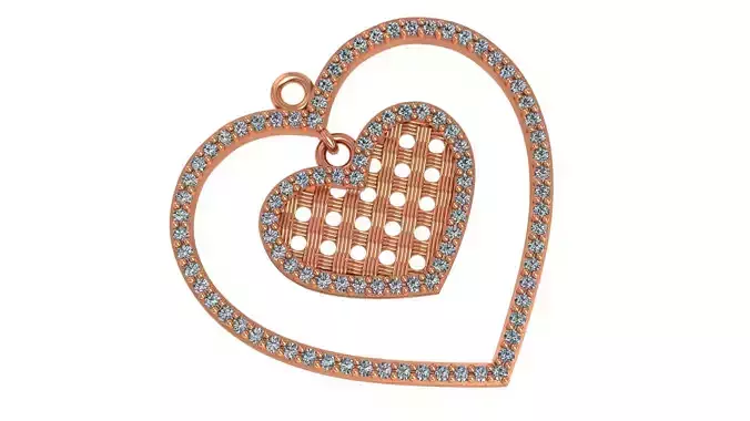 Dancing Heart Pendant charm 3D print model