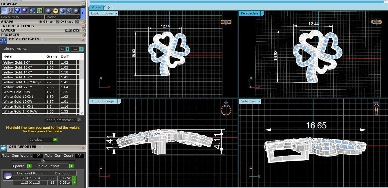 Heart Flower Pendant Charm 3D print model_3