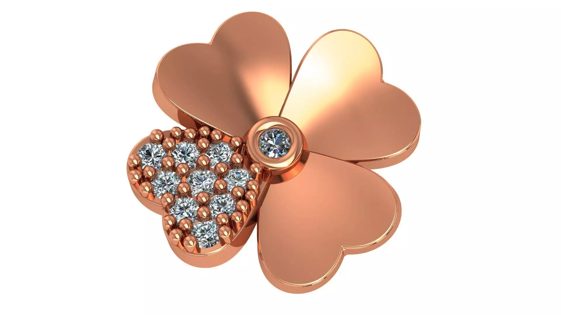 Heart Flower Pendant 3D print model