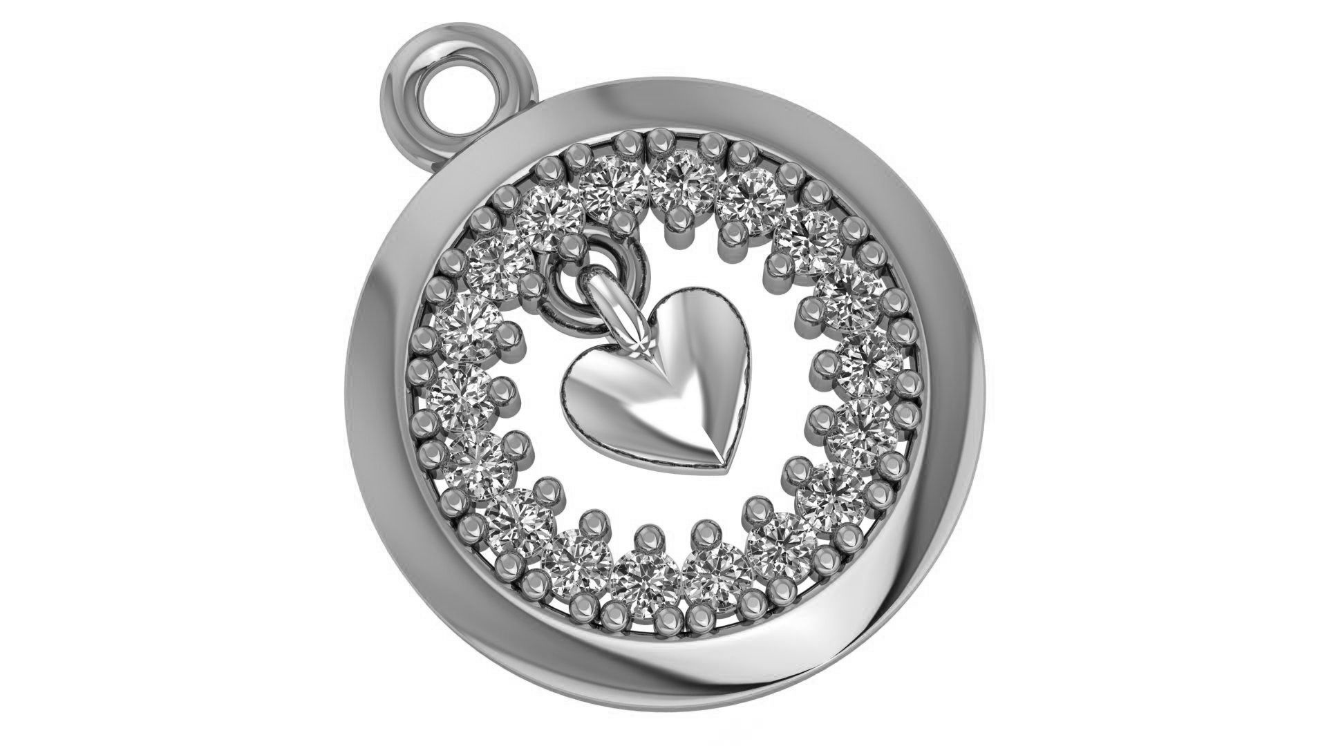 Dancing Heart Pendant 3D print model_2