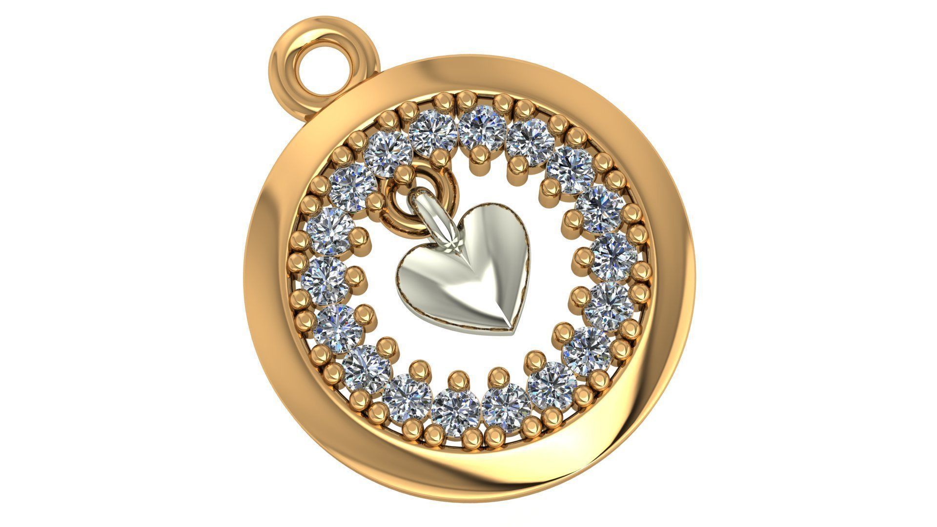 Dancing Heart Pendant 3D print model_1