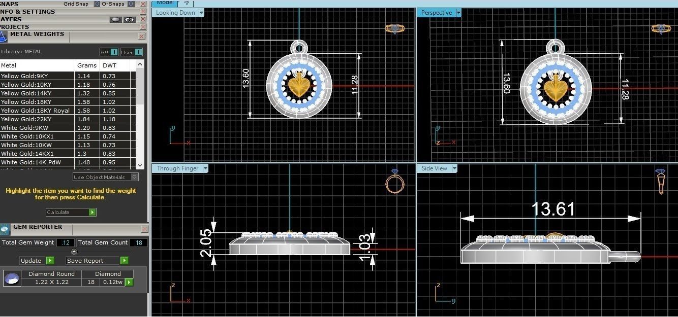 Dancing Heart Pendant 3D print model_3