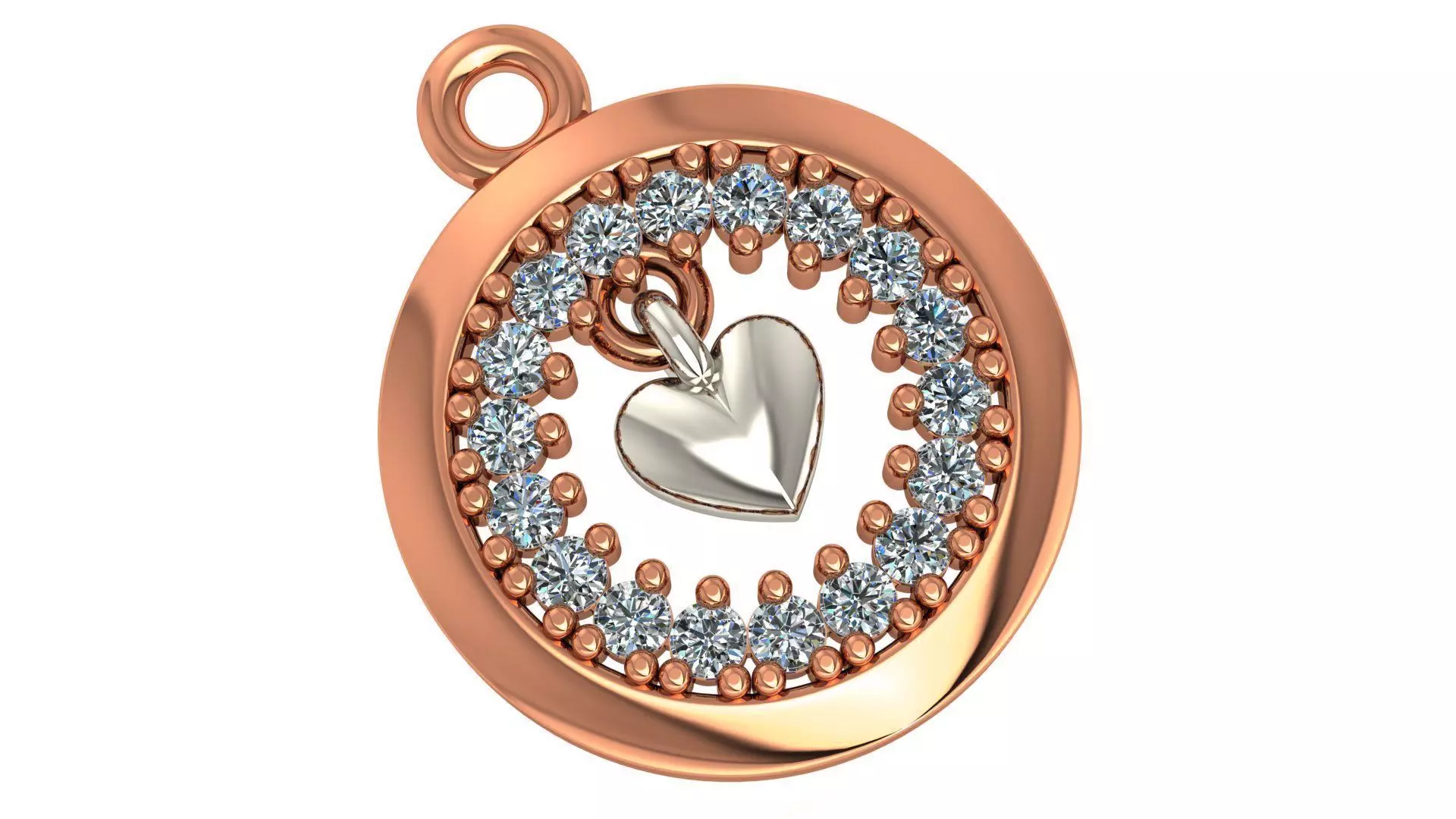 Dancing Heart Pendant 3D print model_0