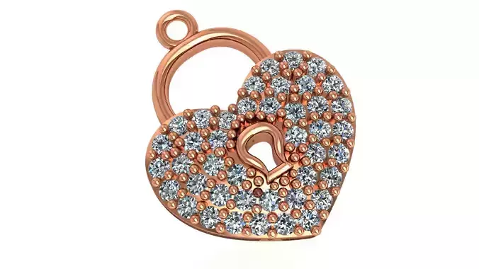 Love Lock Pendant 3D print model