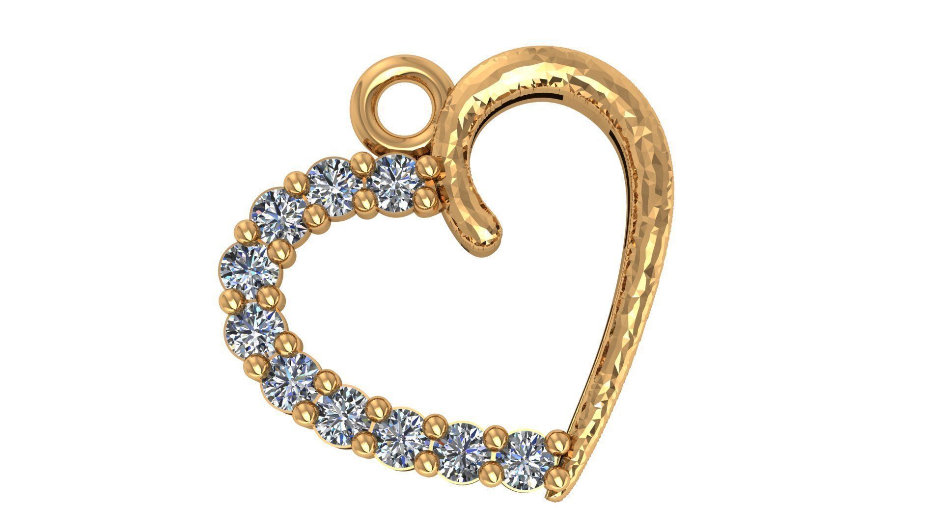 Heart Pendant 3D print model_1