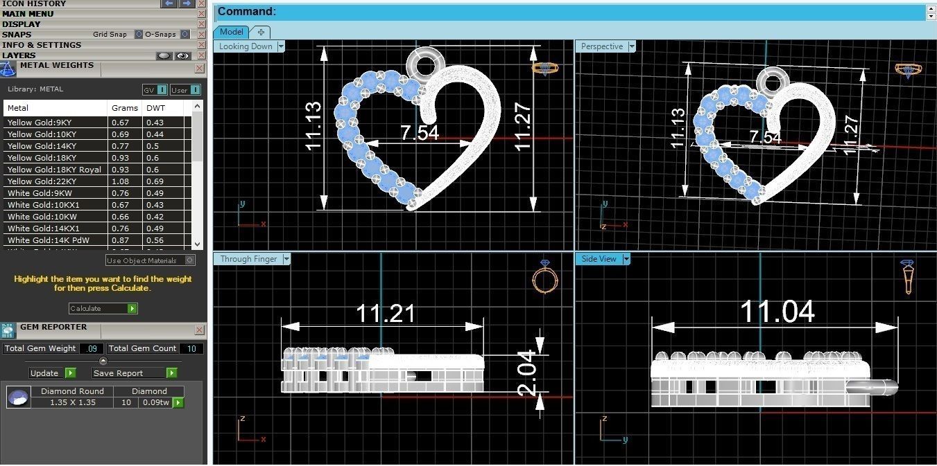 Heart Pendant 3D print model_3