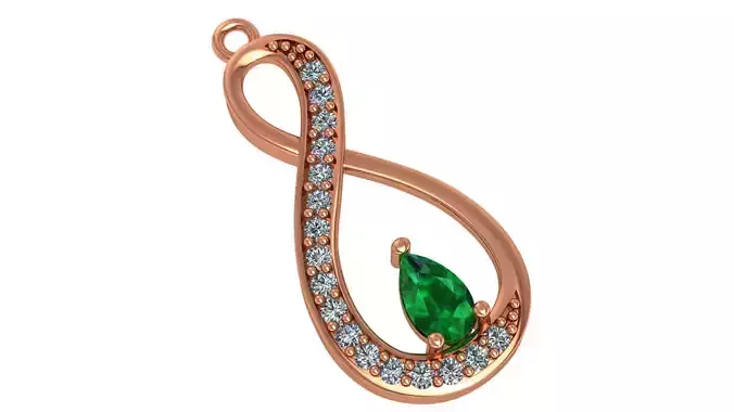 Infinity Necklace Charm Pendant