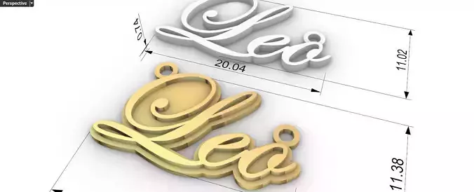 Leo name pendant