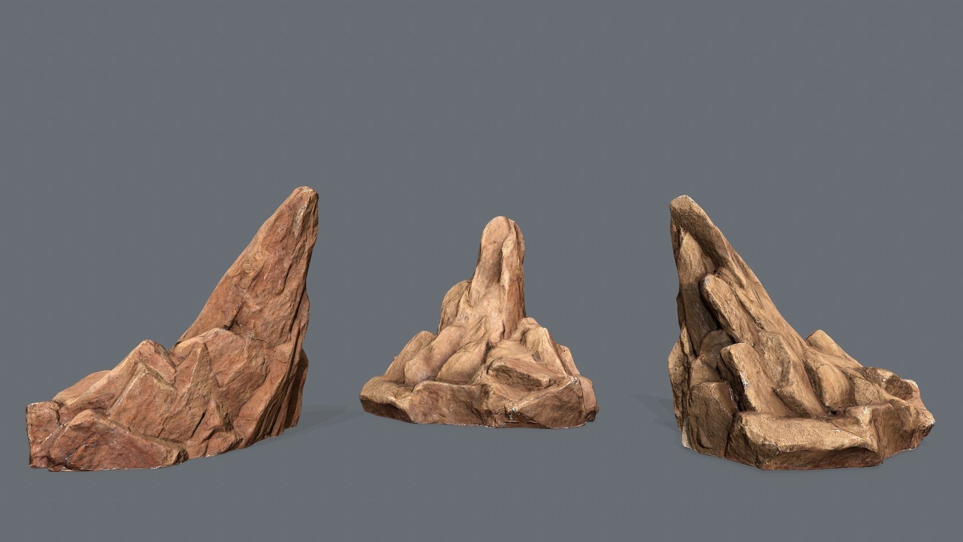 desert rocks Low-poly 3D model_14