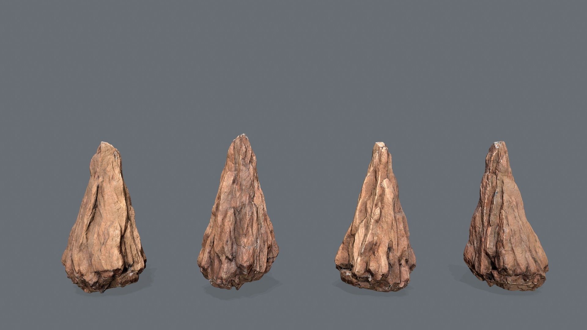 desert rocks Low-poly 3D model_17