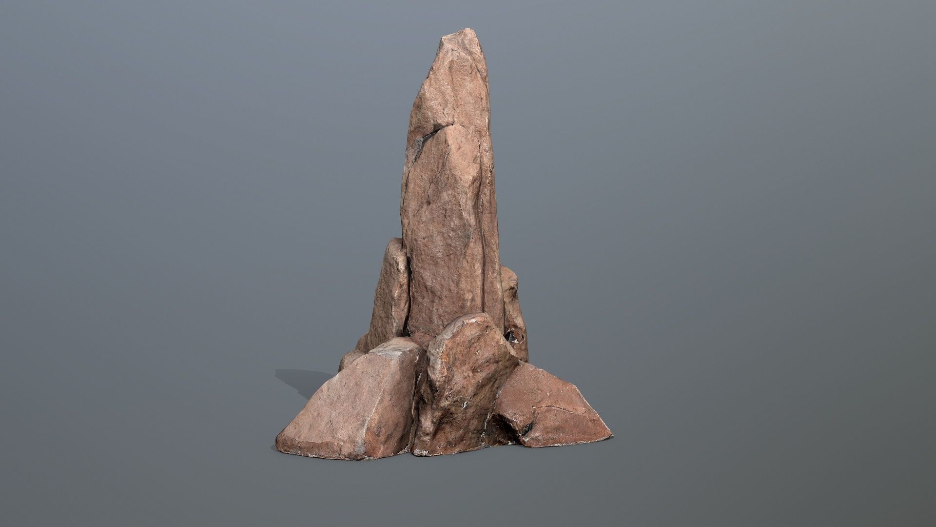 desert rocks Low-poly 3D model_4