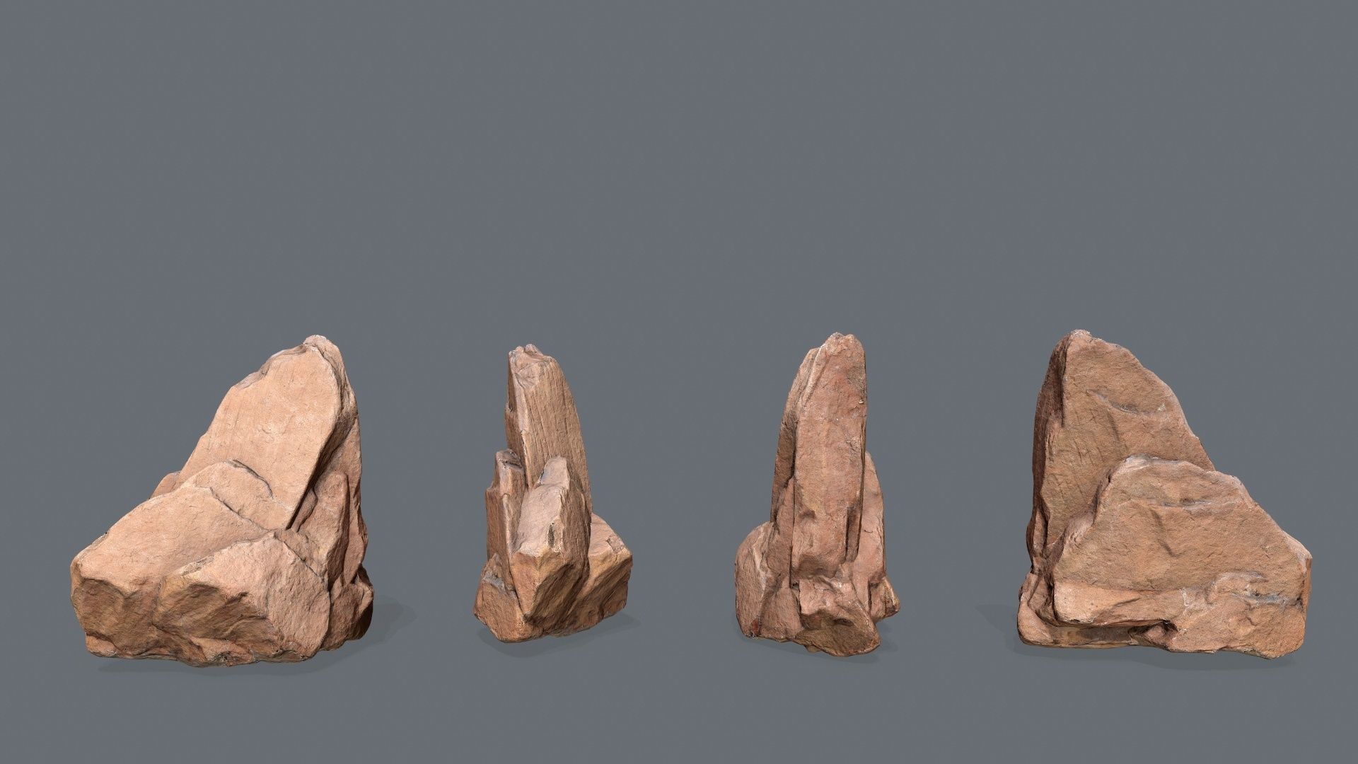 desert rocks Low-poly 3D model_18