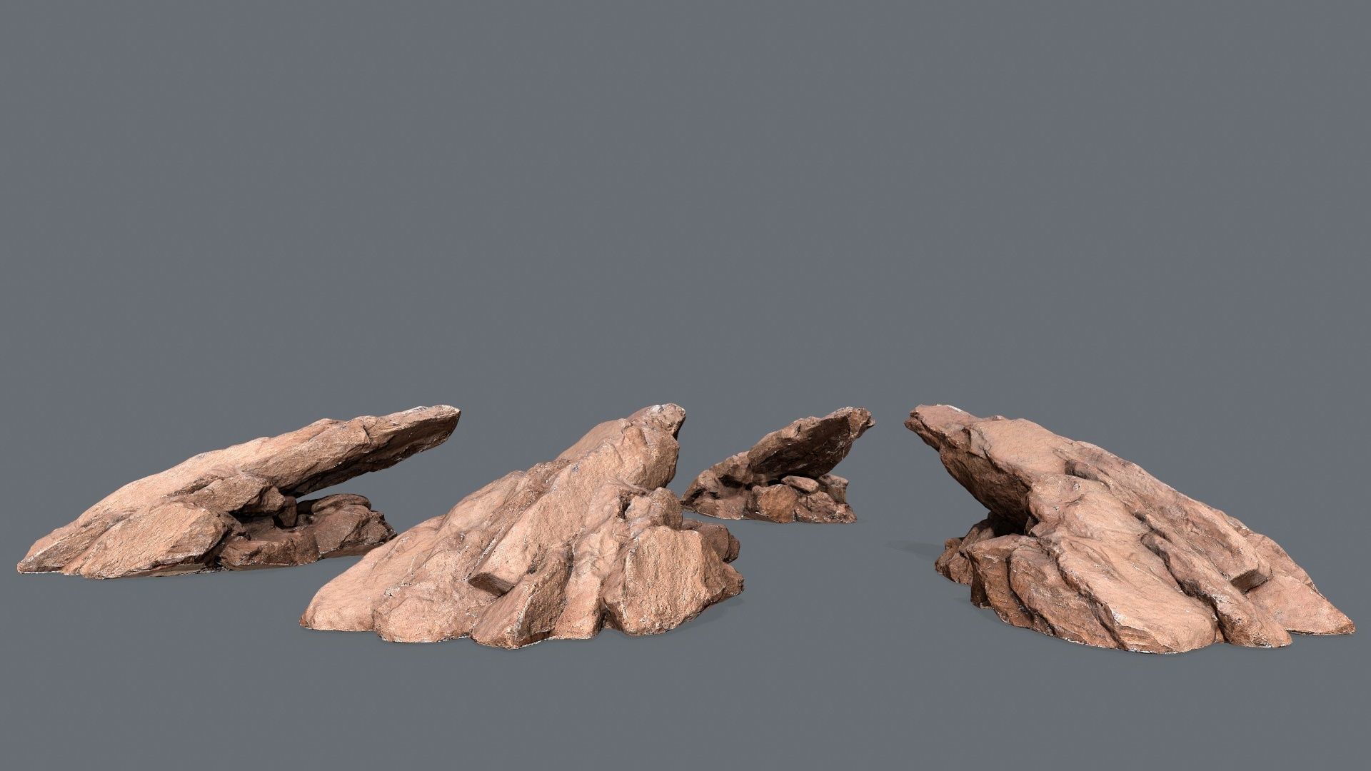 desert rocks Low-poly 3D model_13