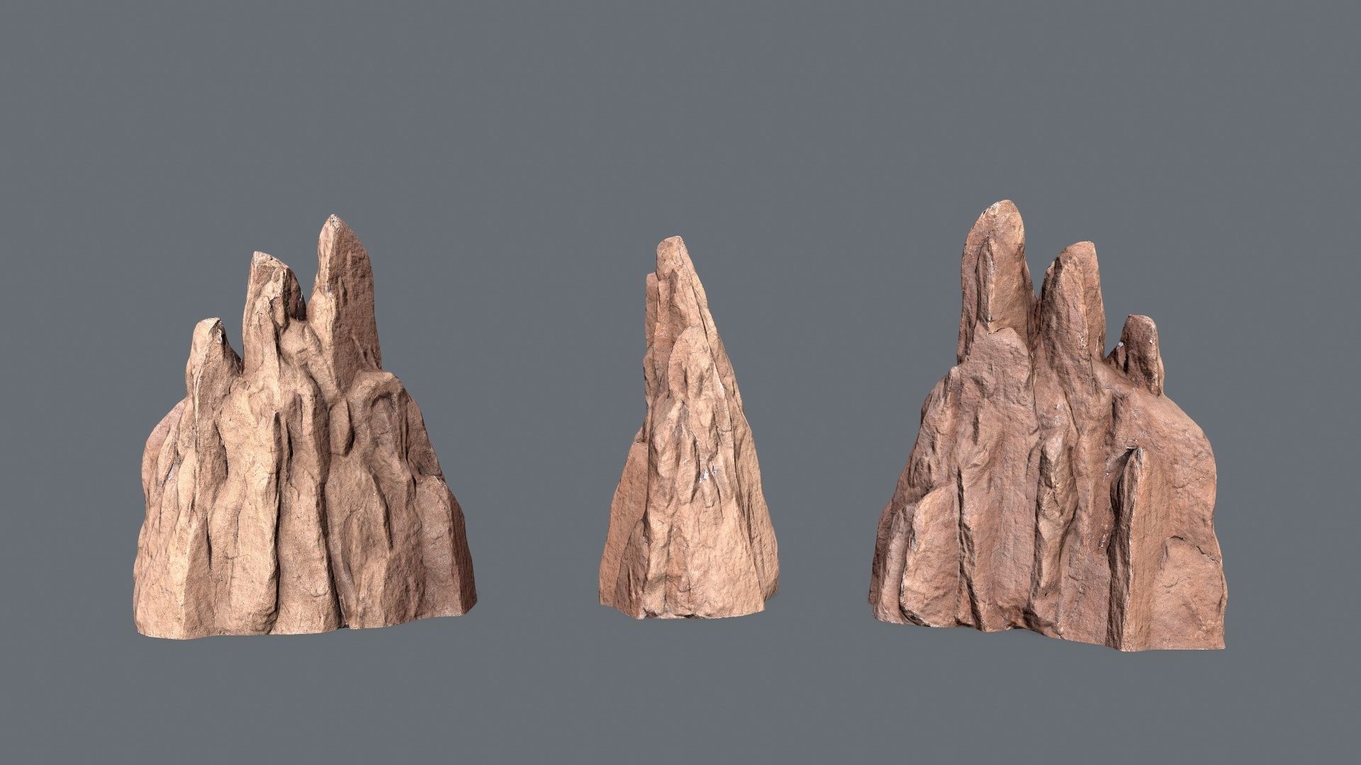 desert rocks Low-poly 3D model_15