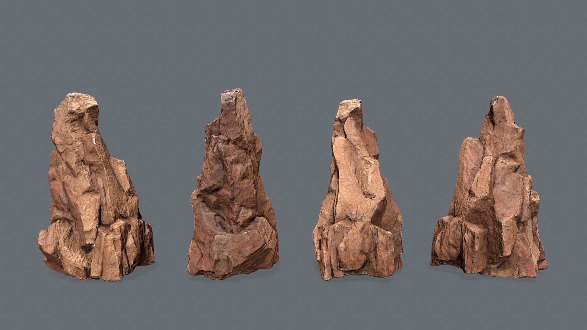 desert rocks Low-poly 3D model_10