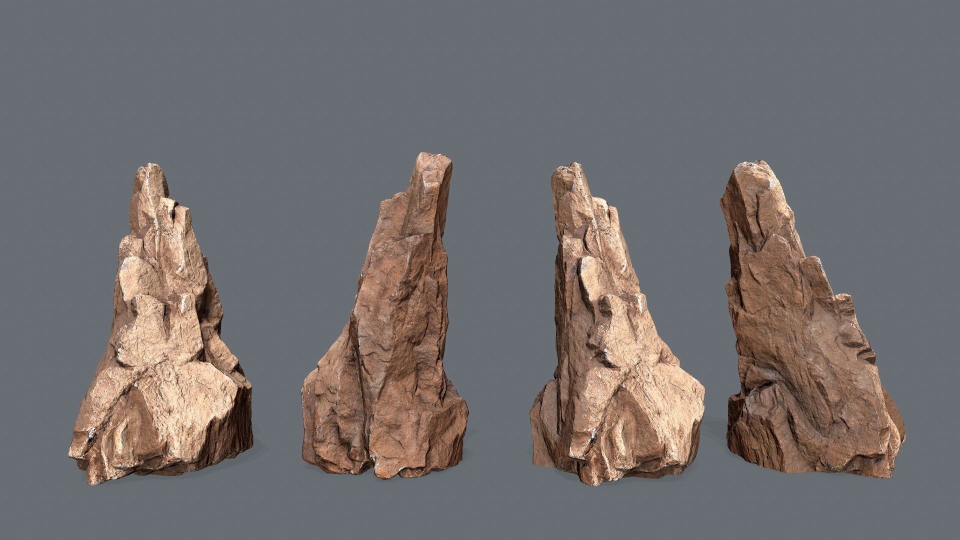 desert rocks Low-poly 3D model_11