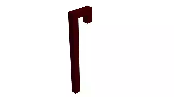 Low Poly Game Ready Walking Cane Low-poly 3D model
