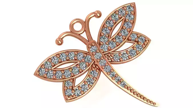 Dragonfly Charm Pendant 3D print model
