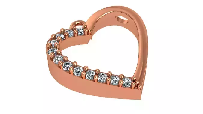 Heart Love Pendant 3D print model