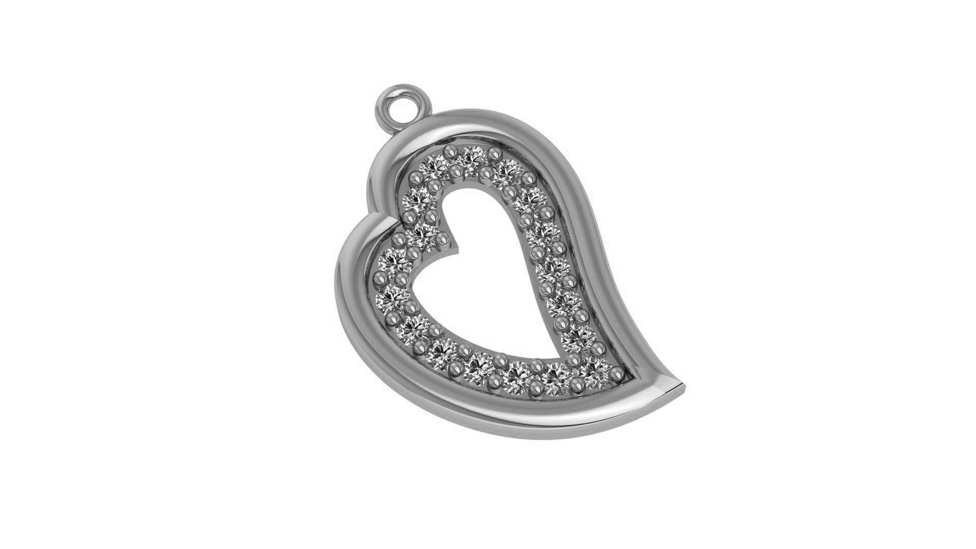 Heart Pendant 3D print model_2