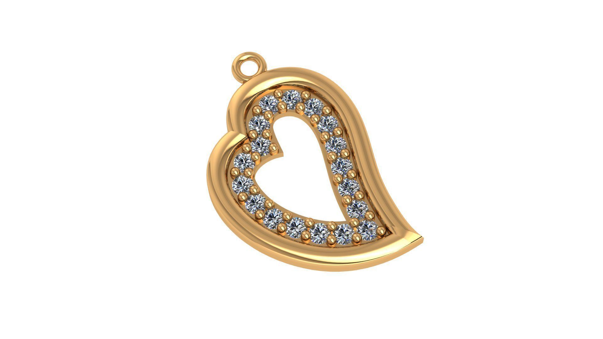 Heart Pendant 3D print model_1