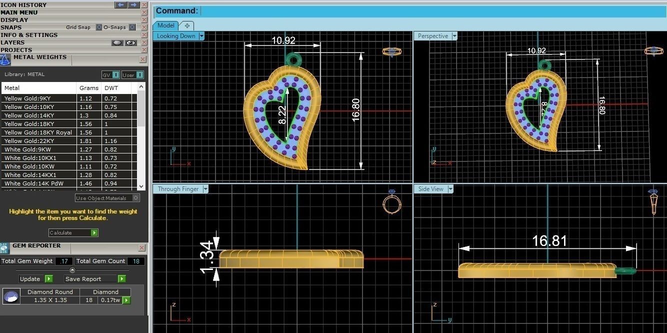 Heart Pendant 3D print model_3