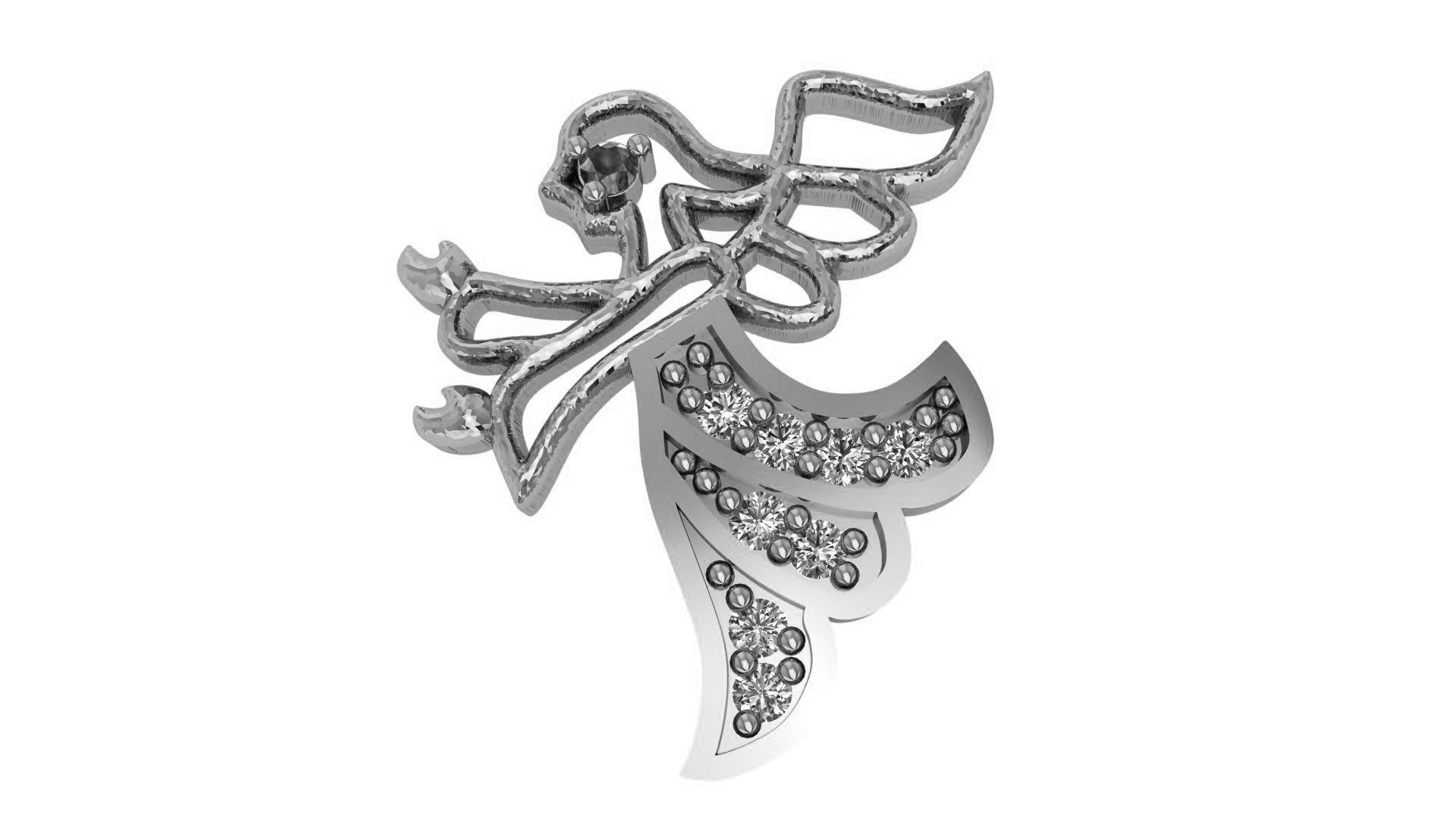 Angel Pendant 3D print model_2