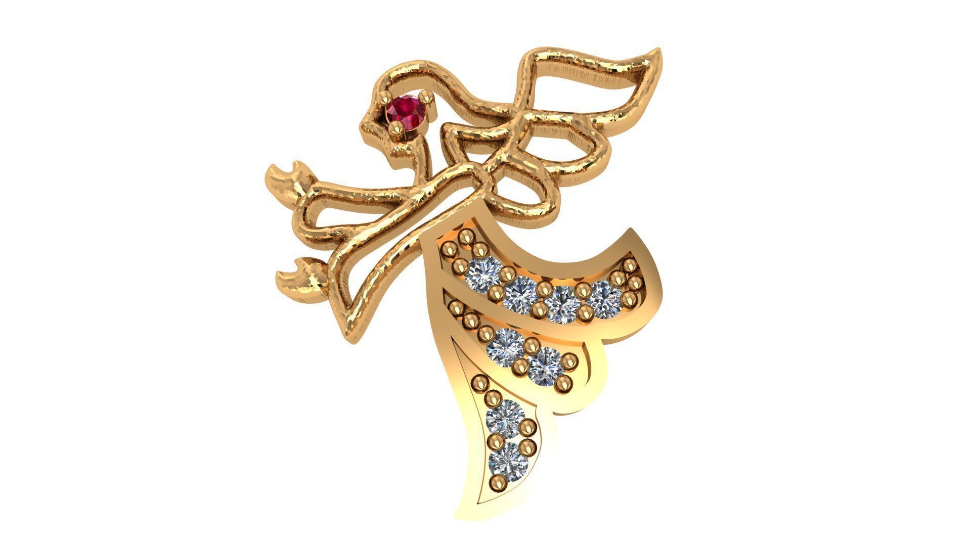 Angel Pendant 3D print model_1