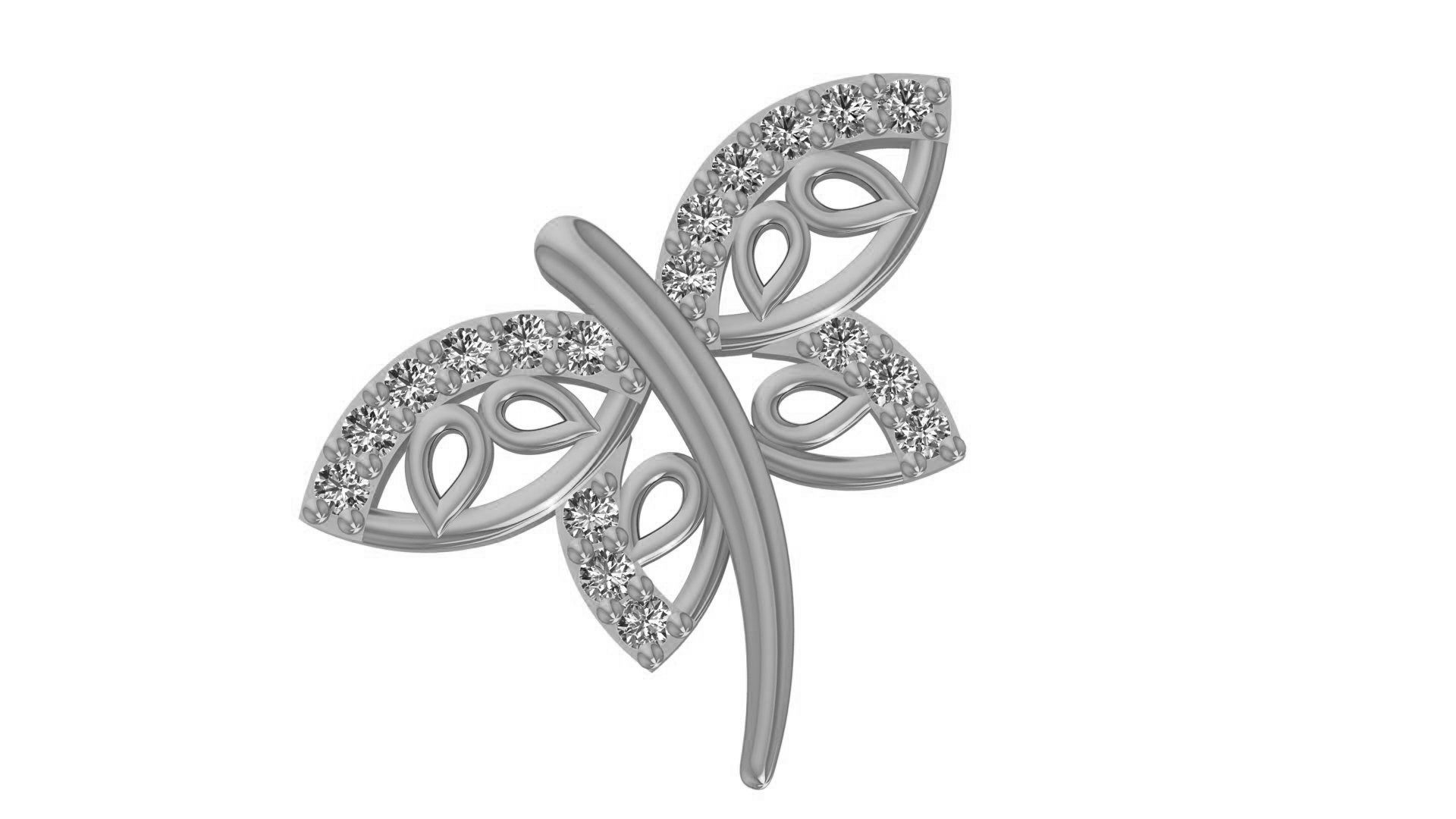 Dragonfly Charm Pendant 3D print model_2