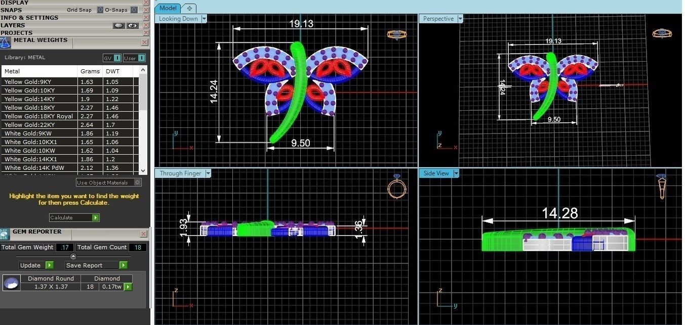Dragonfly Charm Pendant 3D print model_3