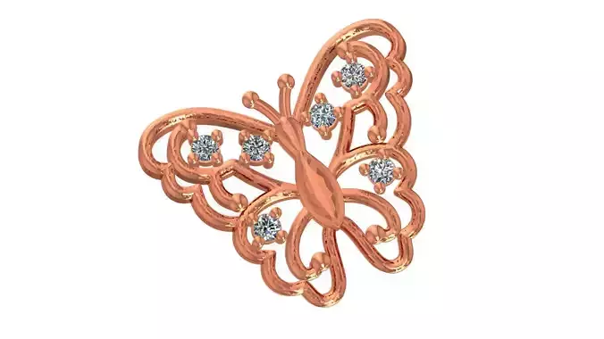 Diamond Butterfly Pendant 3D print model