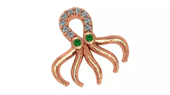 Octopus Pendant 3D print model