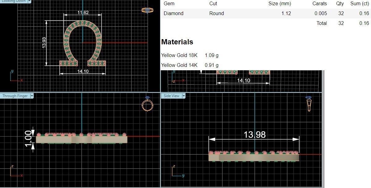 Horseshoe Pendant Necklace 3D print model_3