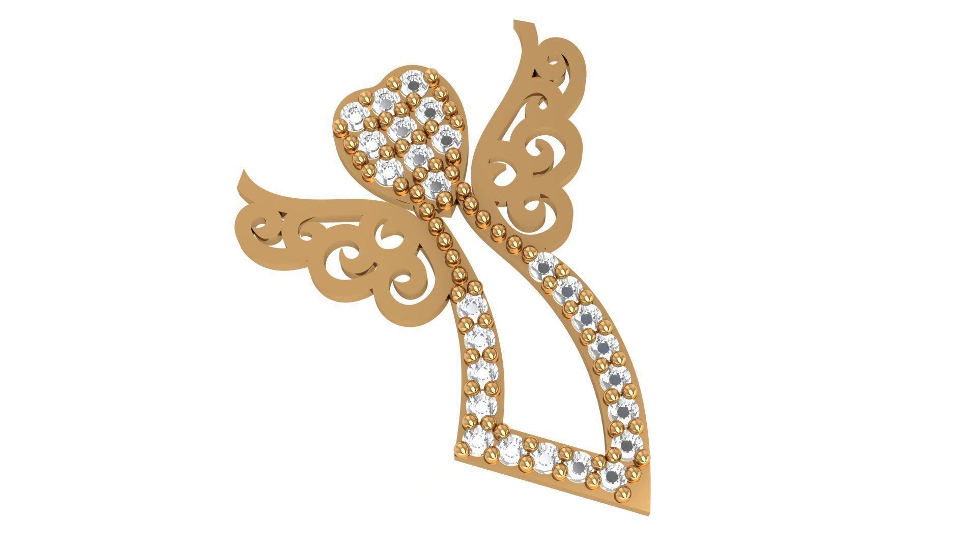 Angel Pendant 3D print model_1