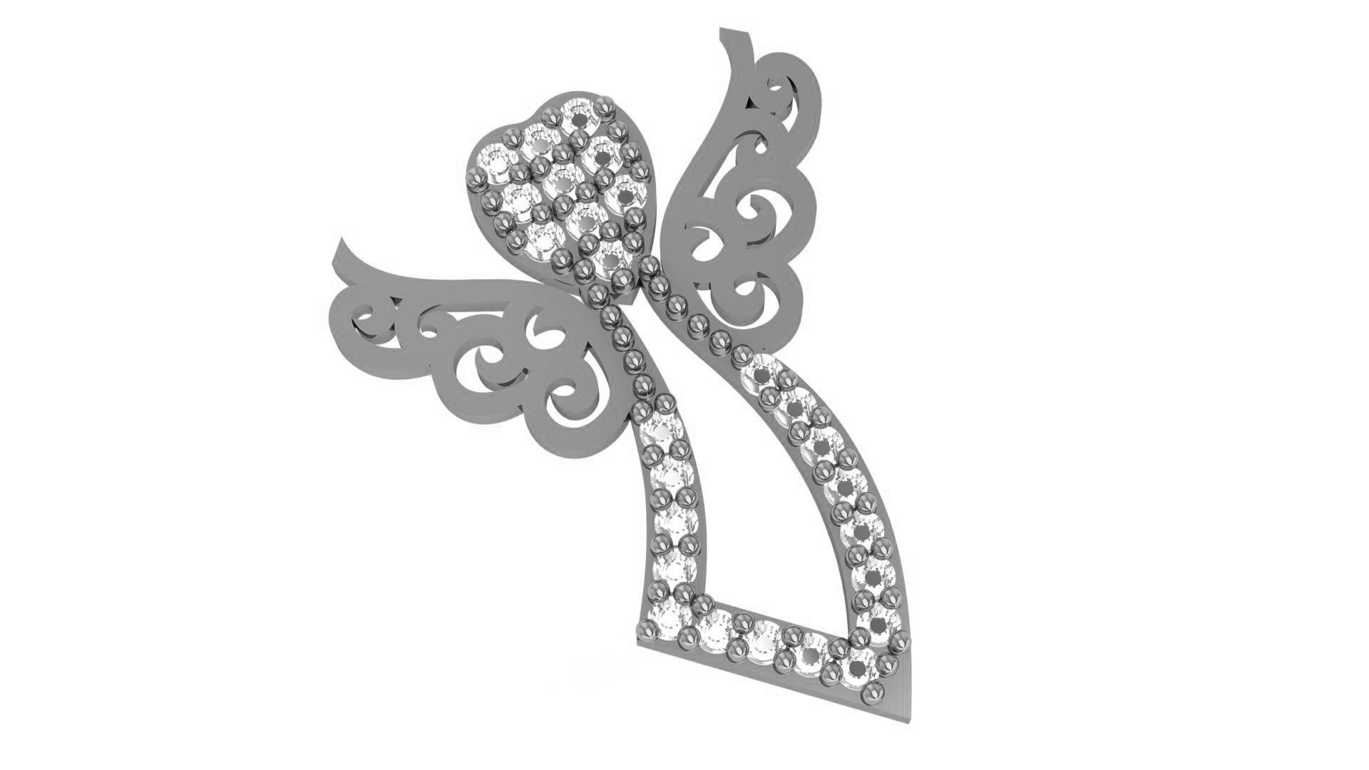 Angel Pendant 3D print model_2