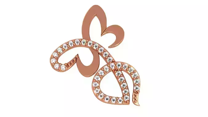 Love Butterfly Pendant 3D print model