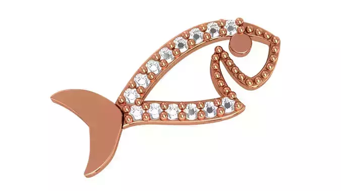 Fish Charm Pendant 3D print model