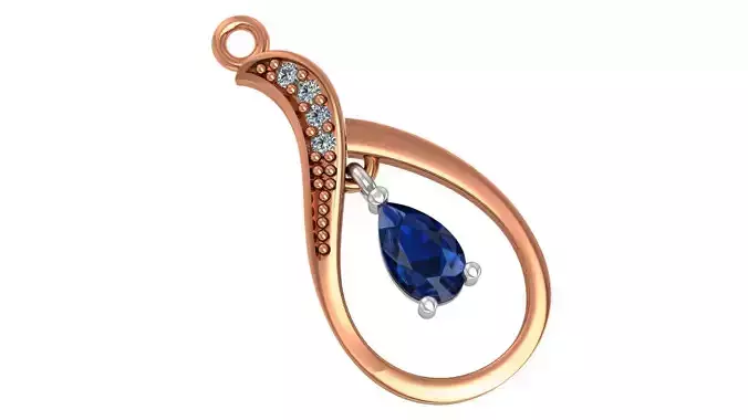 Dancing Drop Charm Pendant