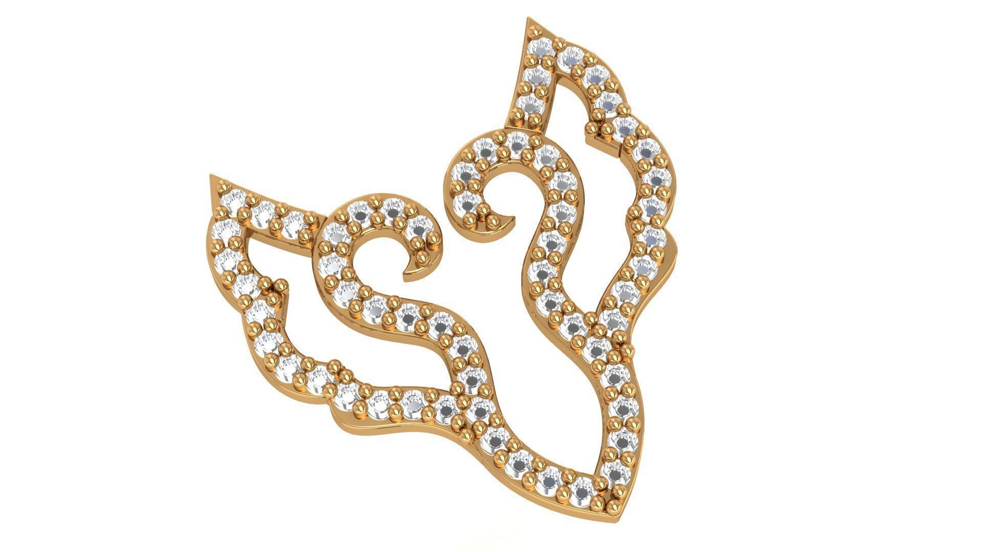 Seabird Couple Charm Pendant 3D print model_1