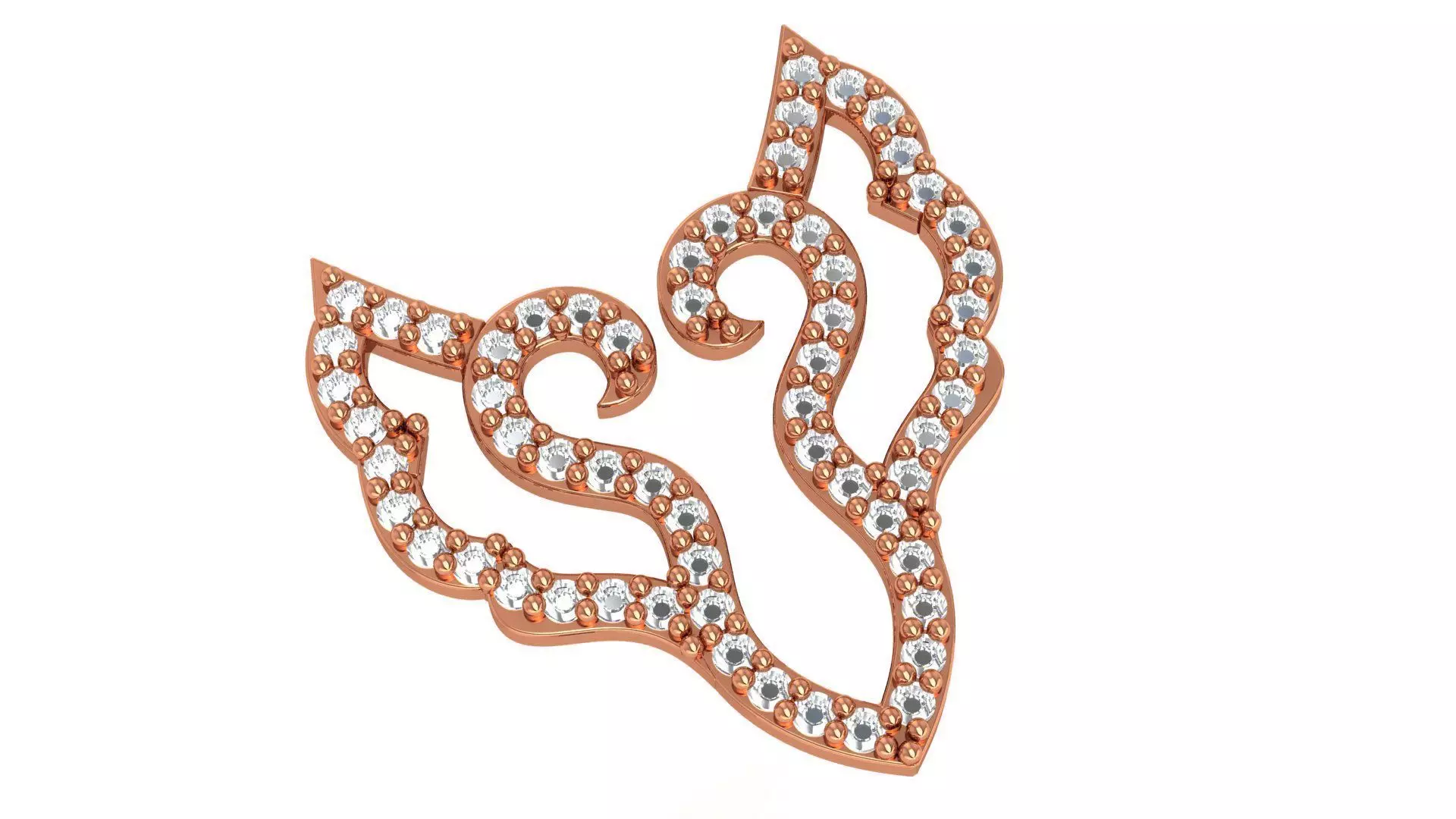 Seabird Couple Charm Pendant 3D print model_0