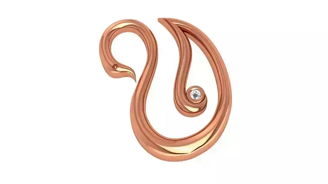 Swan Charm Pendant 3D print model