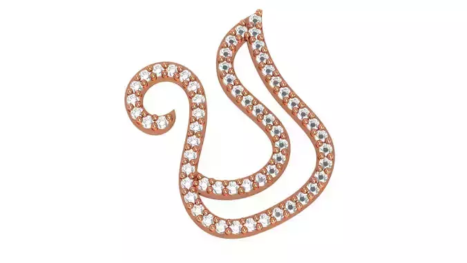 Swan charm pendant 3D print model