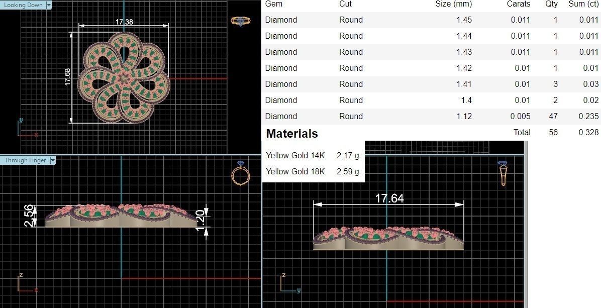 Flower Charm Pendant 3D print model_3