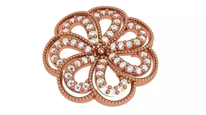 Flower Charm Pendant 3D print model