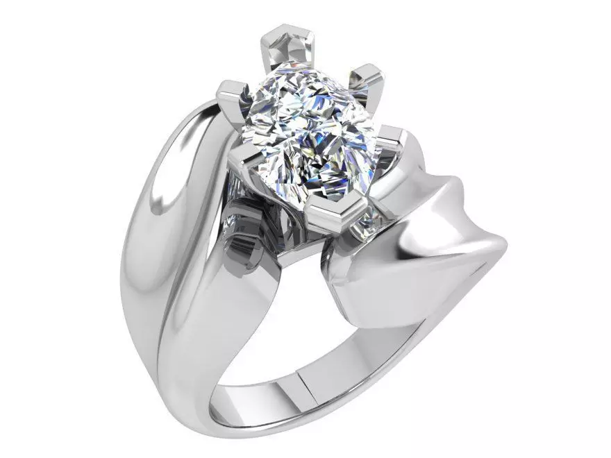 Marquise Diamond Tension Ring 3739 3D print model