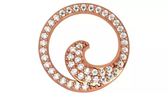 Circle drop charm pendant