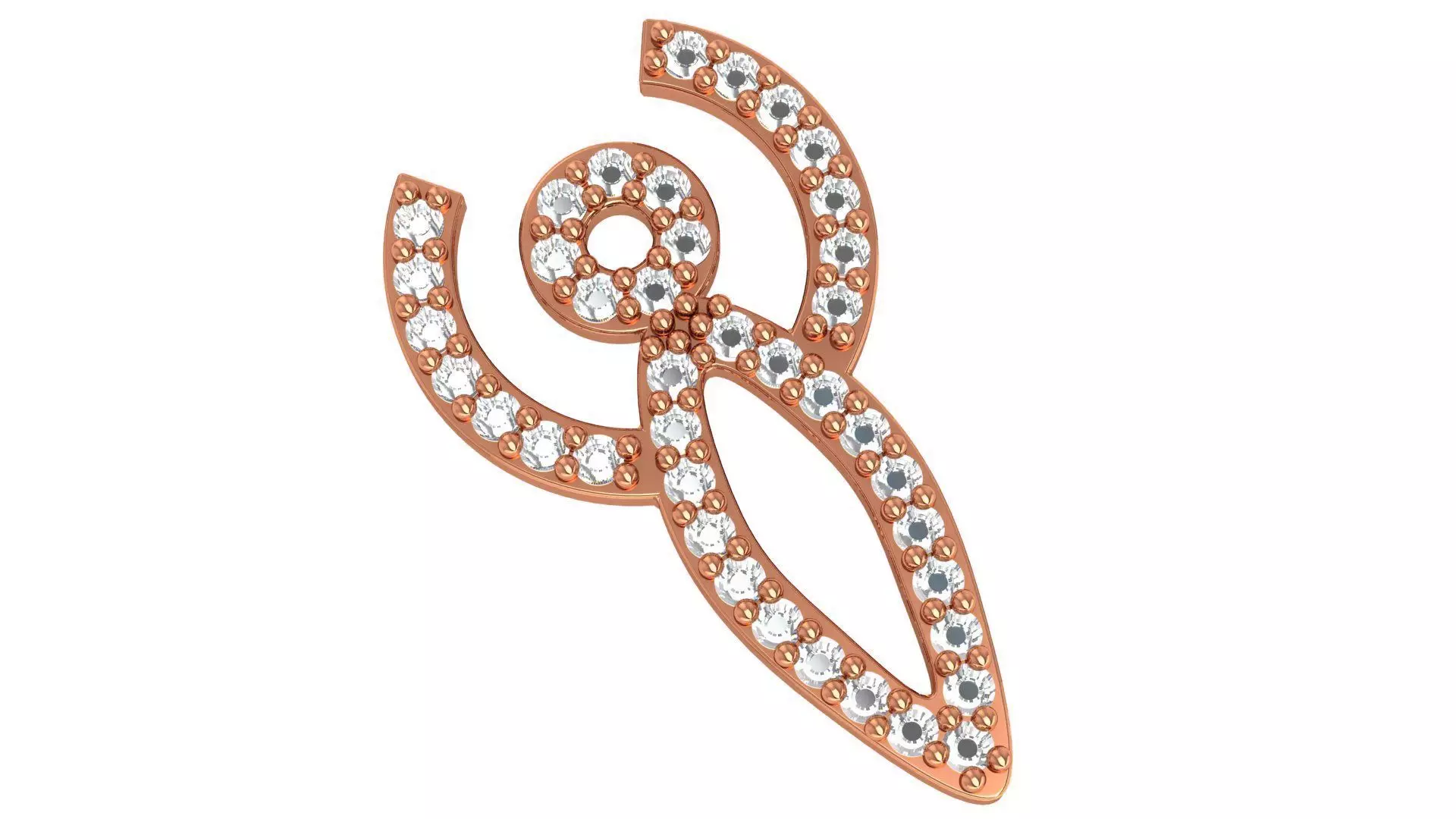 Alien Charm Pendant 3D print model_0