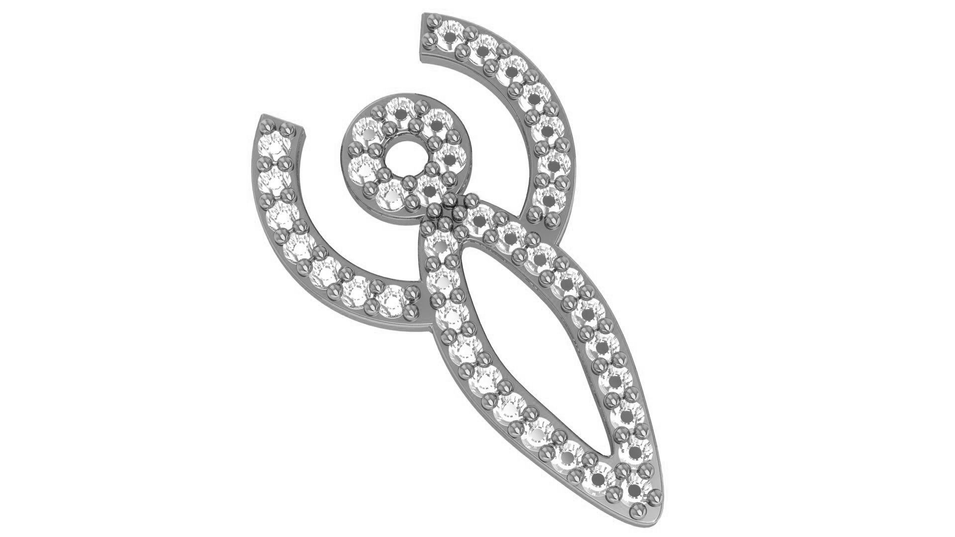 Alien Charm Pendant 3D print model_2