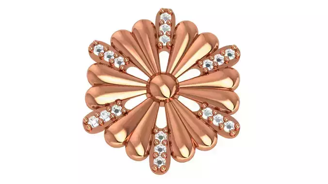 Flower Charm Pendant 3D print model