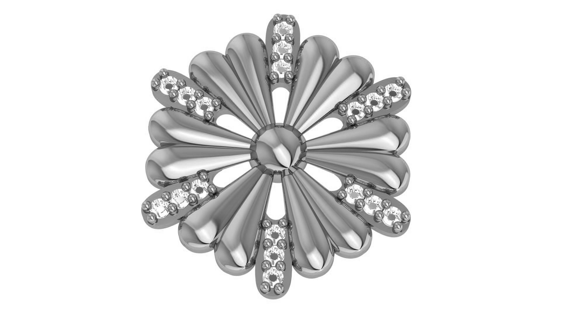 Flower Charm Pendant 3D print model_2